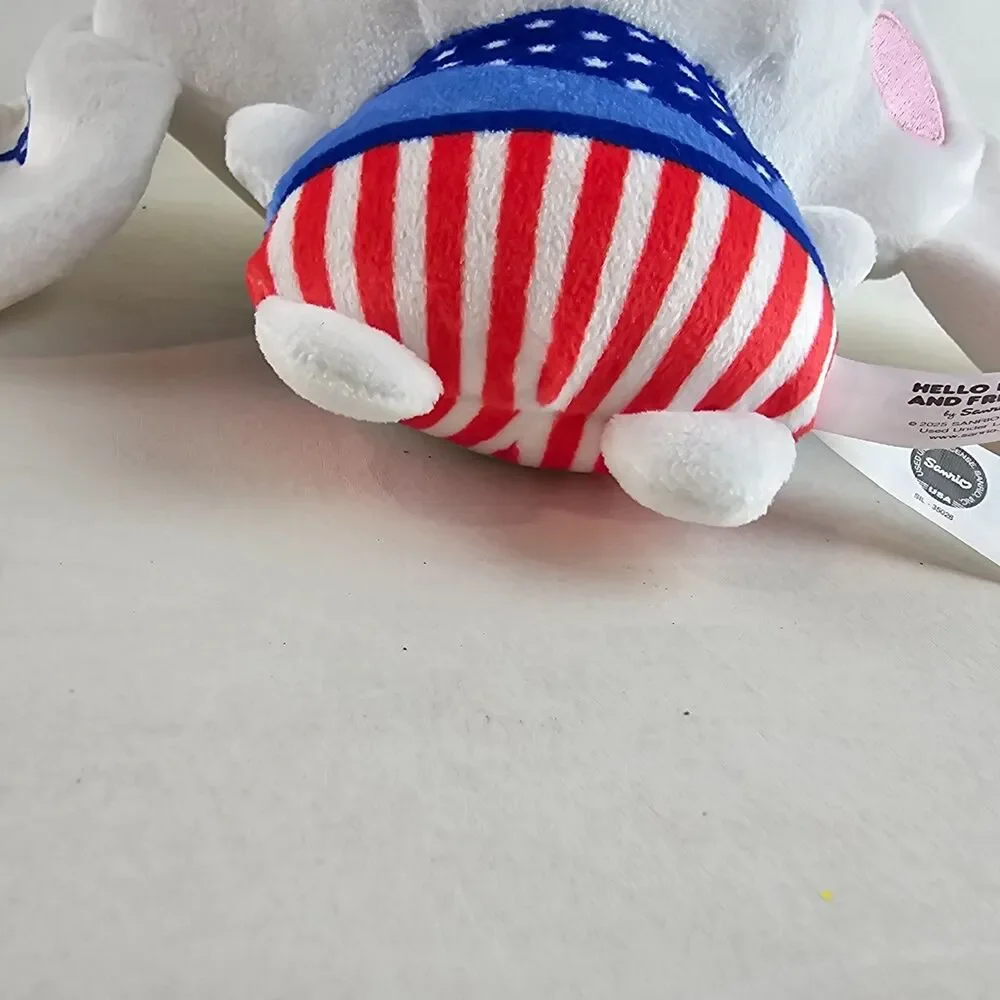 Sanrio Cinnamoroll Plush 2025 Patriotic USA American Flag Stars Stripes